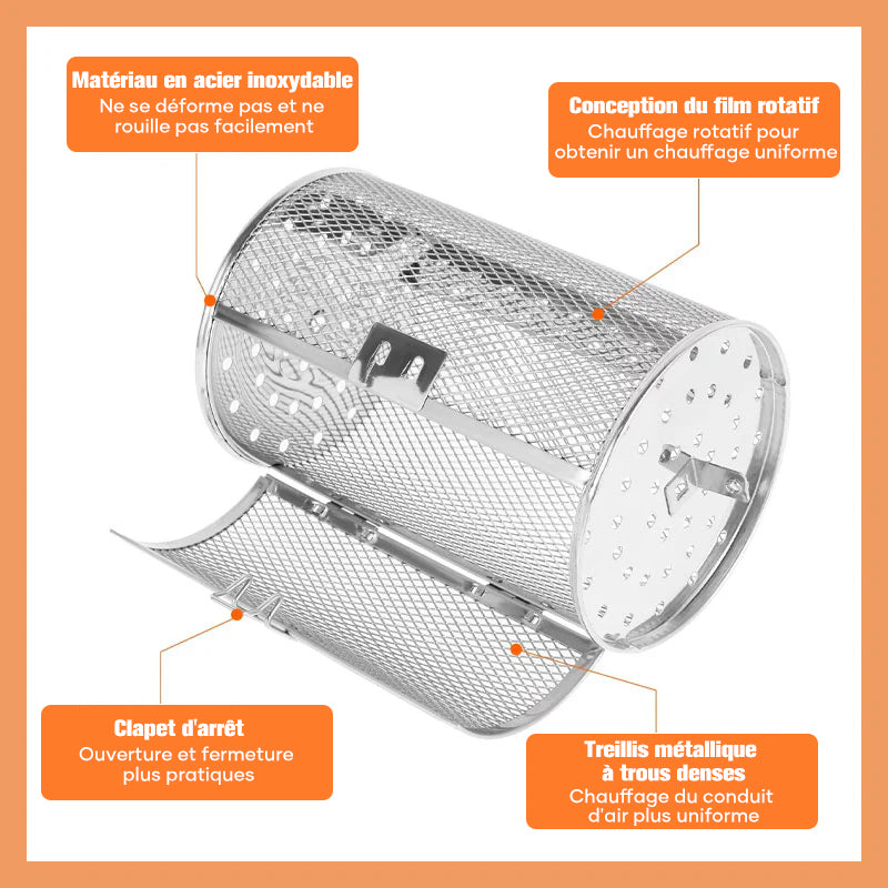 Grille rotative en acier inoxydable