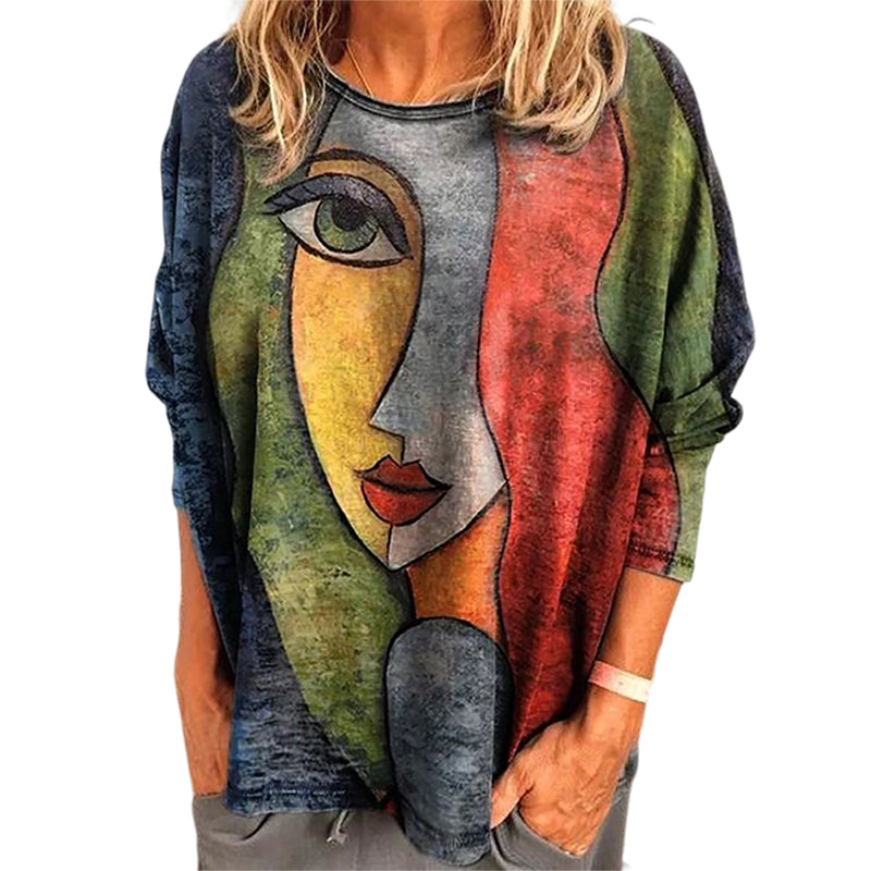 T-shirt à Imprimé Visage