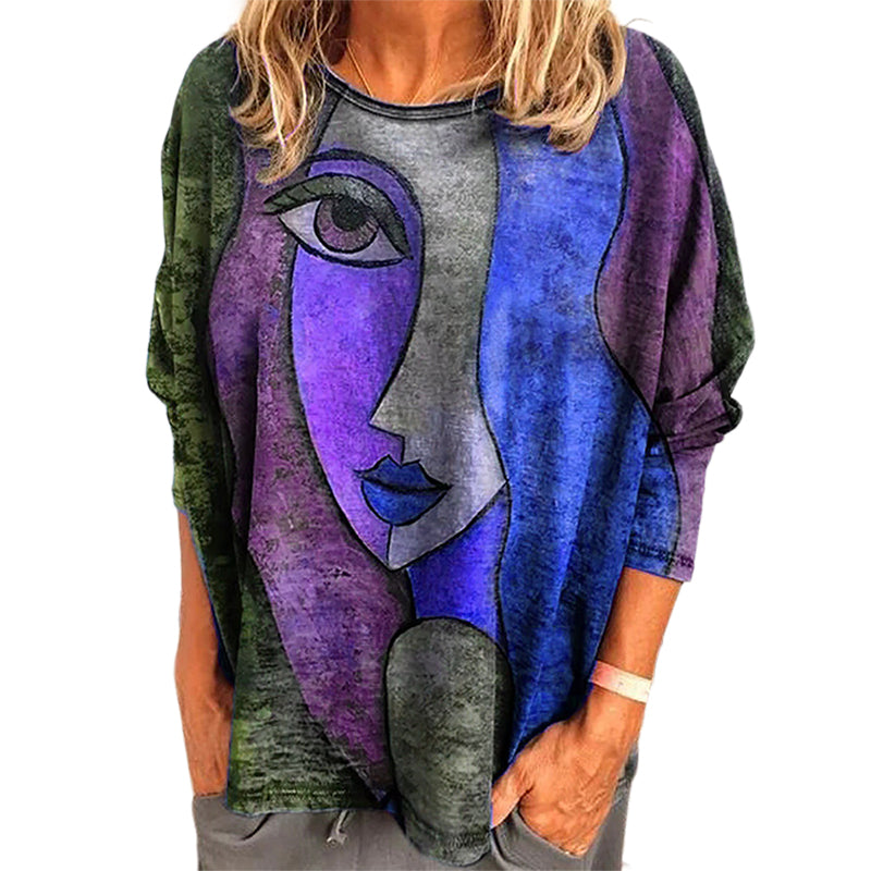 T-shirt à Imprimé Visage