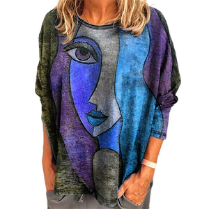 T-shirt à Imprimé Visage