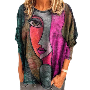 T-shirt à Imprimé Visage