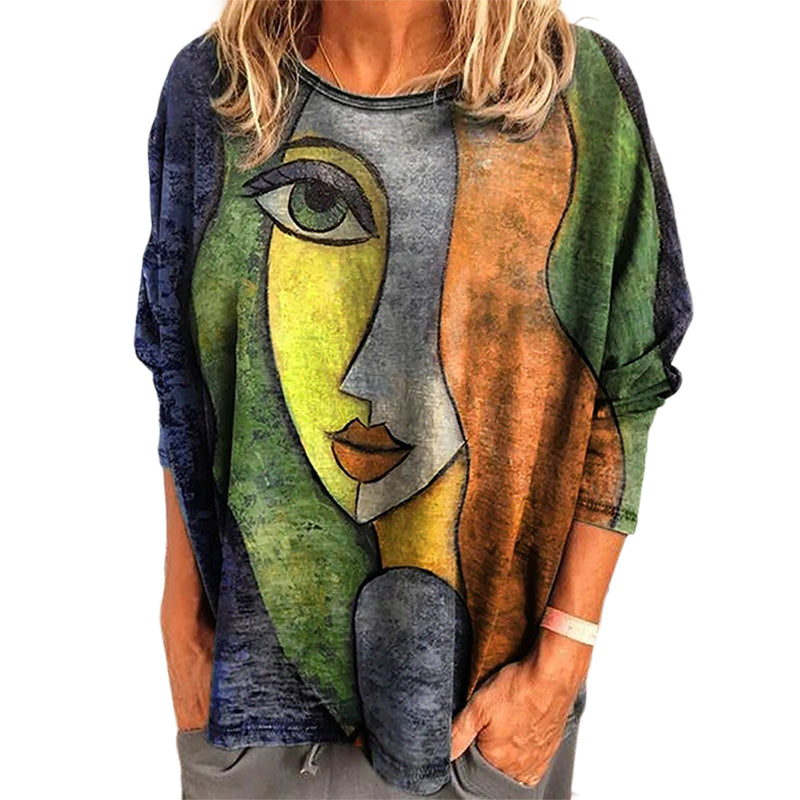 T-shirt à Imprimé Visage