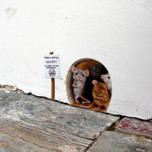 Stickers Muraux 3D Réalistes Trou de Souris Mignon