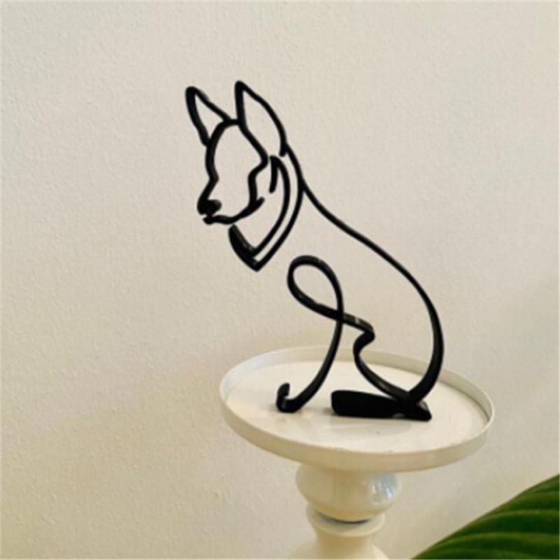 Chien Art Minimaliste Sculpture