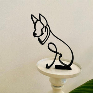 Chien Art Minimaliste Sculpture