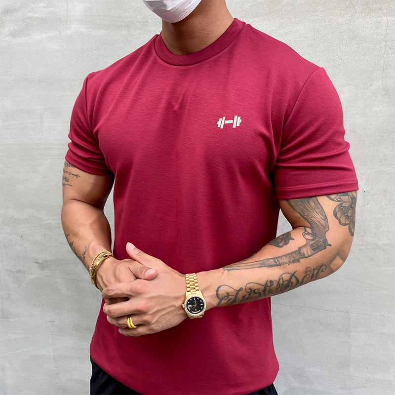 T-shirt de sport extensible en coton