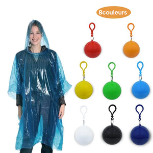 Imperméables d'Urgence Jetables avec Boîte Portable