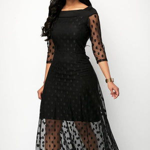 Robe Mode Élégante à Motif à Pois