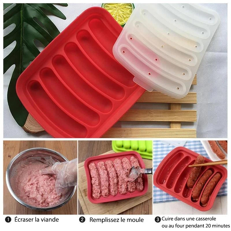 Moule à Saucisse Manuel en Silicone