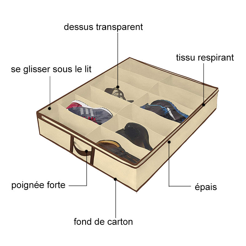 Ciaovie  Boîte de rangement compact pour chaussures - ciaovie