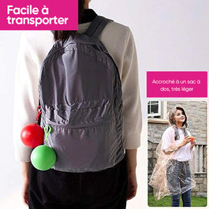 Imperméables d'Urgence Jetables avec Boîte Portable