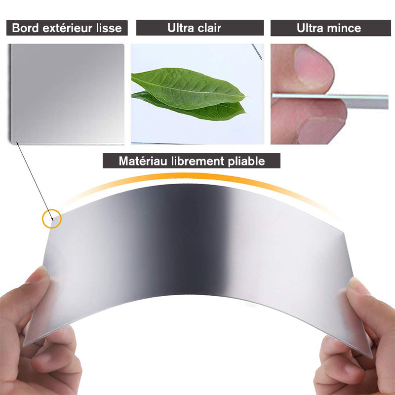 Feuilles Muraux Miroir en Plastique - ciaovie
