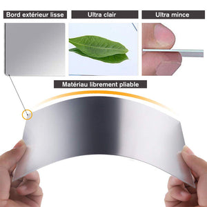 Feuilles Muraux Miroir en Plastique - ciaovie