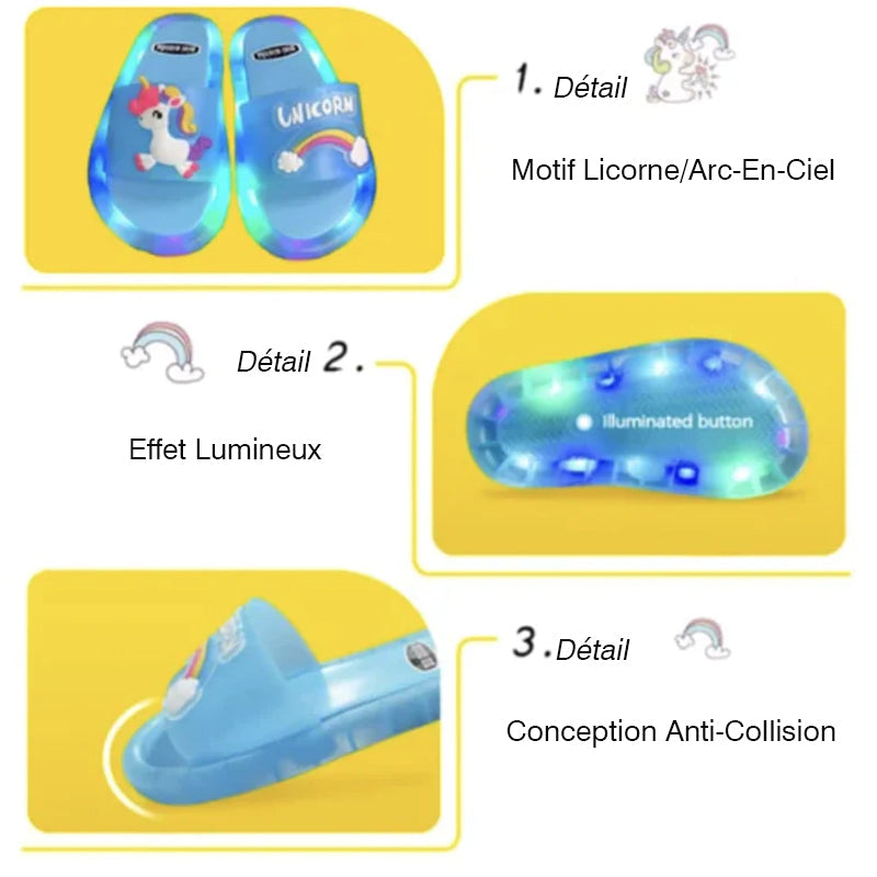 Chaussons Heureux LED Pour Enfants