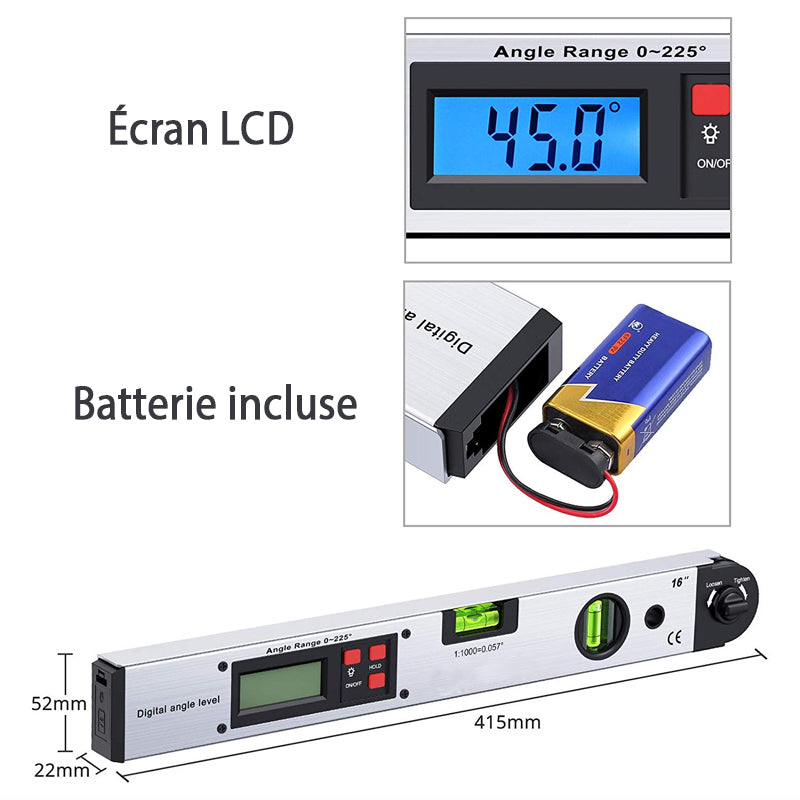 Mesureur D'angle avec Écran LCD Numérique - ciaovie