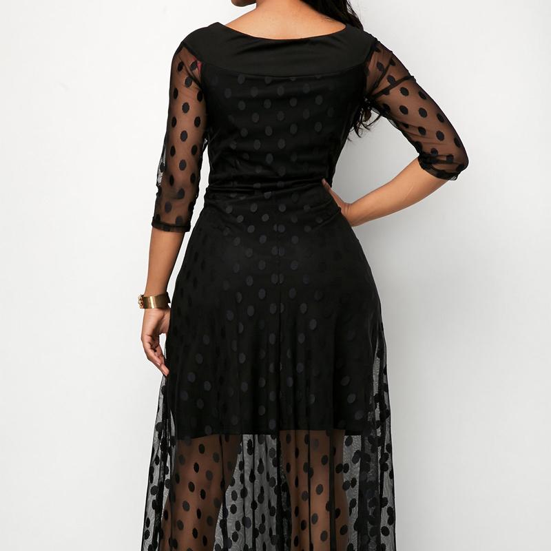 Robe Mode Élégante à Motif à Pois