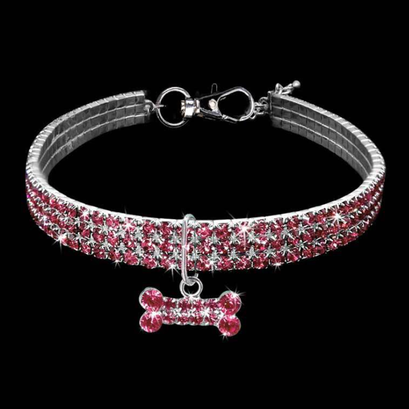 Collier De Chien En Cristal Mignon