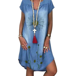 Robe Décontractée à Motif Imprimé pour Dames