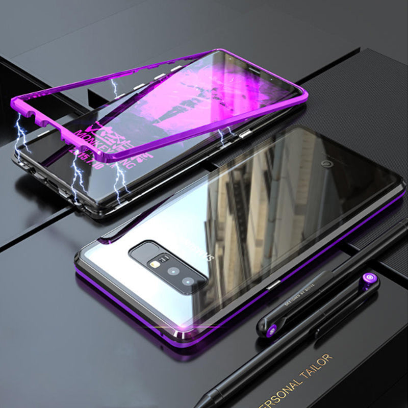 Étui de téléphone trempé magnétique pour Samsung