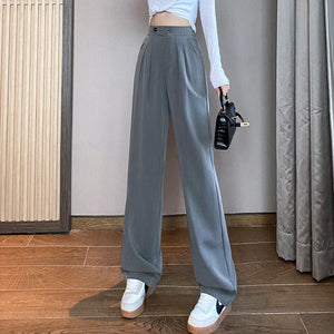 Pantalon Large Taille Haute Femme