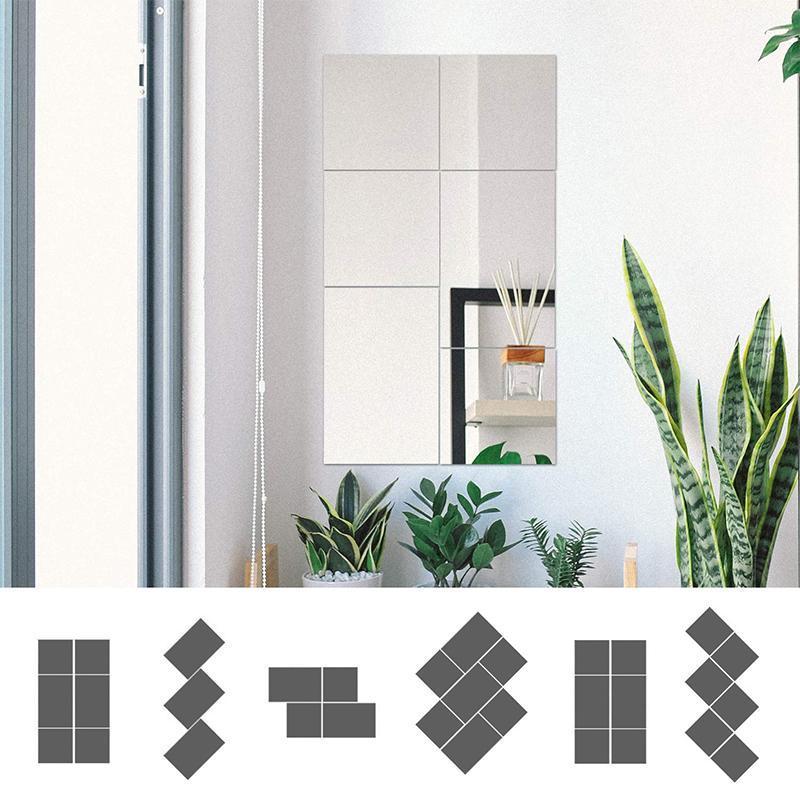 Feuilles Muraux Miroir en Plastique - ciaovie