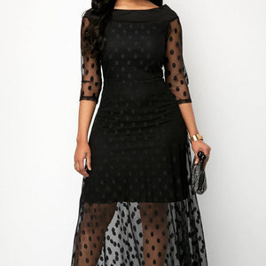 Robe Mode Élégante à Motif à Pois