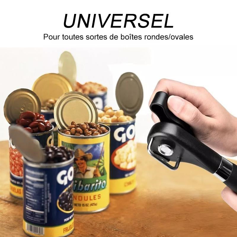 Ouvre-boîte à Coupe Sûre en Acier Inoxydable