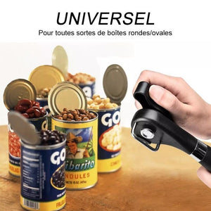 Ouvre-boîte à Coupe Sûre en Acier Inoxydable