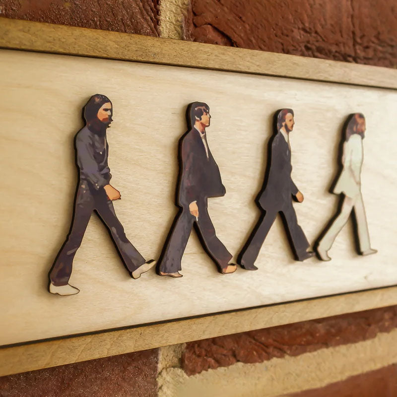 Portrait encadré d'Abbey Road des Beatles