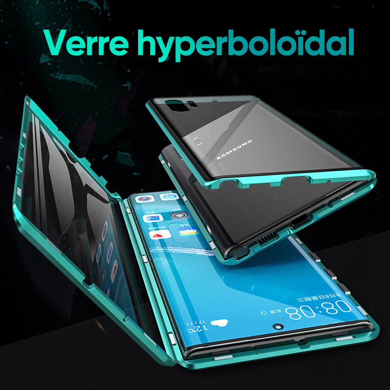 Étui de téléphone trempé magnétique pour Samsung