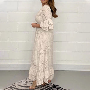 🎉Spécial été🎉Robe brodée ample à taille haute
